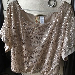 Gold sequin top